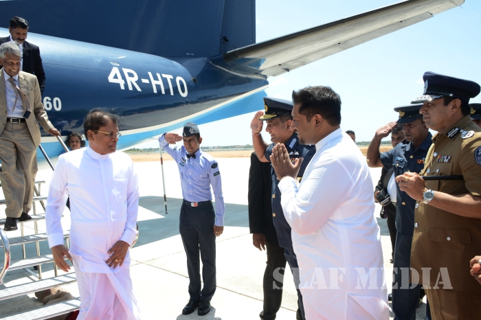 HE the President Maithripala Sirisena Inaugurates Renovated Batticaloa Airport