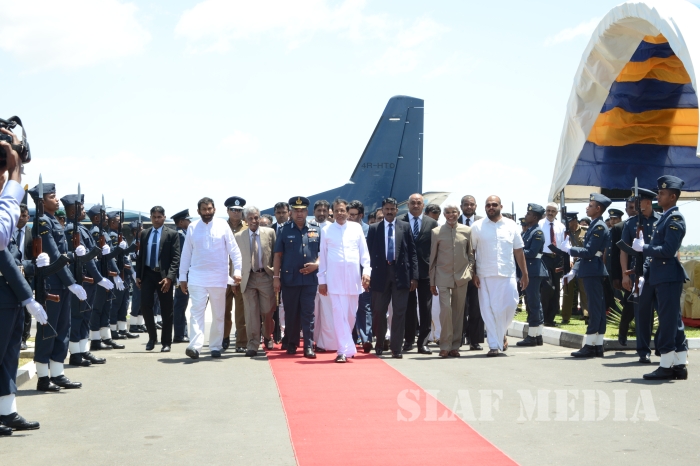 HE the President Maithripala Sirisena Inaugurates Renovated Batticaloa Airport