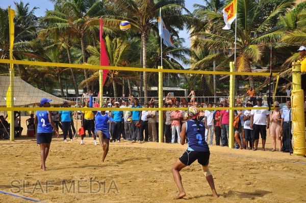 SLAF emerged victorious at the Defence Services Beach Volleyball Championship 2012