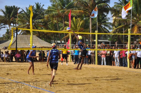 SLAF emerged victorious at the Defence Services Beach Volleyball Championship 2012