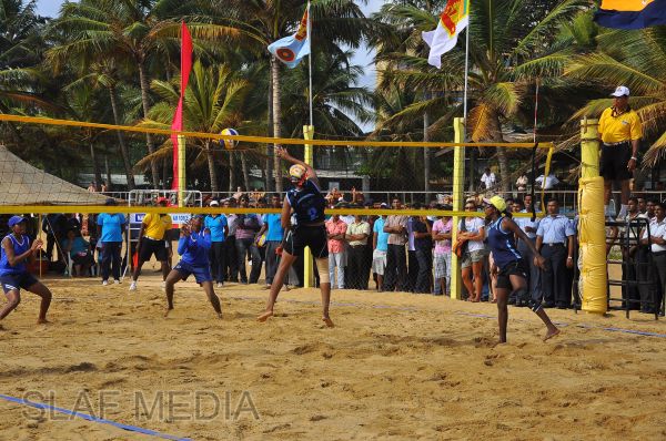 SLAF emerged victorious at the Defence Services Beach Volleyball Championship 2012
