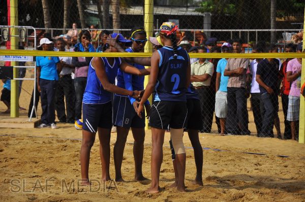 SLAF emerged victorious at the Defence Services Beach Volleyball Championship 2012
