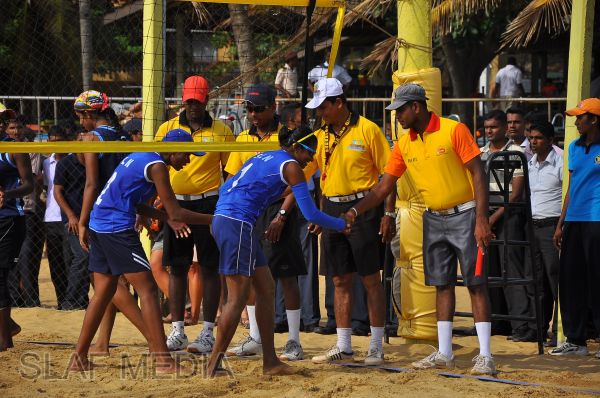 SLAF emerged victorious at the Defence Services Beach Volleyball Championship 2012
