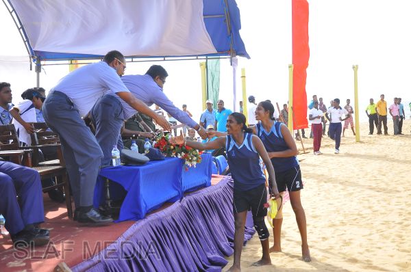 SLAF emerged victorious at the Defence Services Beach Volleyball Championship 2012