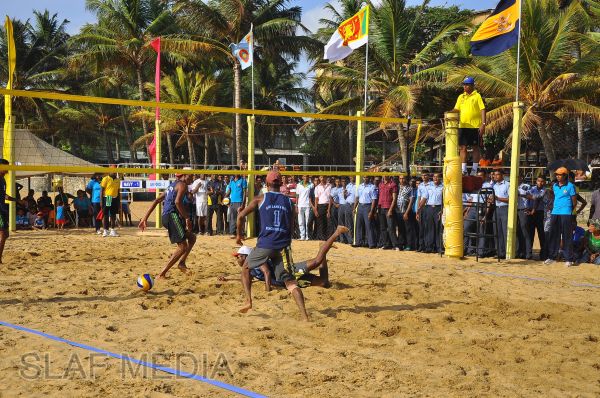 SLAF emerged victorious at the Defence Services Beach Volleyball Championship 2012