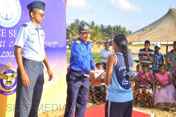 SLAF emerged victorious at the Defence Services Beach Volleyball Championship 2012