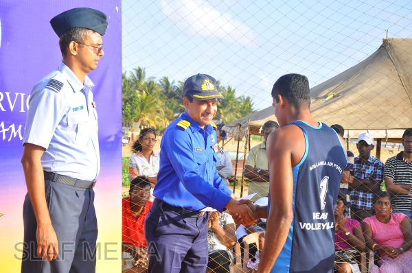 SLAF emerged victorious at the Defence Services Beach Volleyball Championship 2012
