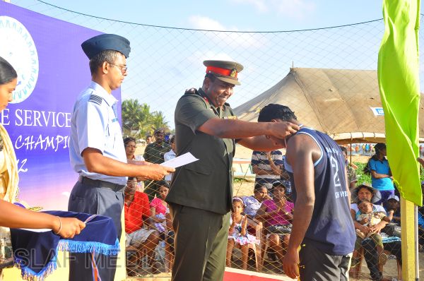 SLAF emerged victorious at the Defence Services Beach Volleyball Championship 2012