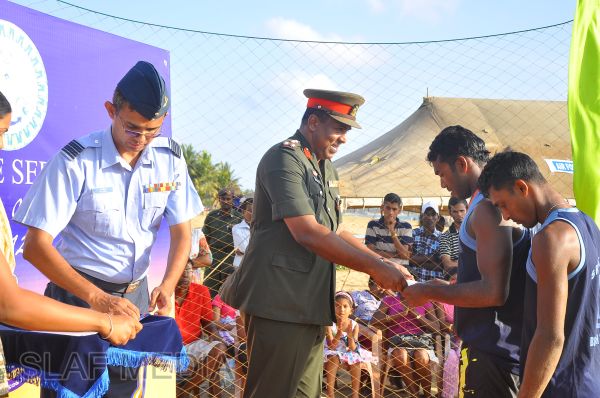 SLAF emerged victorious at the Defence Services Beach Volleyball Championship 2012