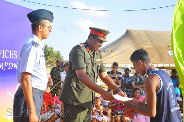 SLAF emerged victorious at the Defence Services Beach Volleyball Championship 2012