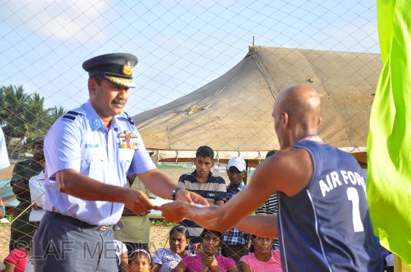 SLAF emerged victorious at the Defence Services Beach Volleyball Championship 2012