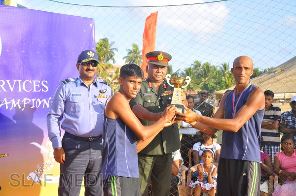 SLAF emerged victorious at the Defence Services Beach Volleyball Championship 2012