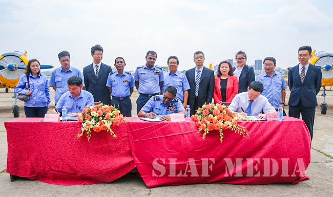 The Commander Accepts Six (6) PT-6 Aircraft from CATIC