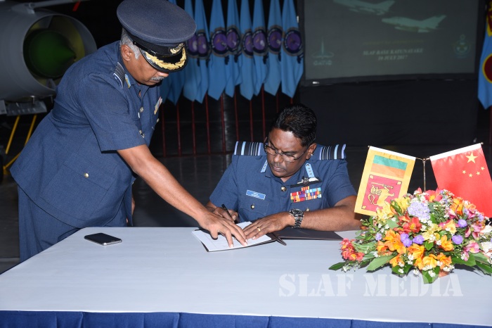 Two F-7 Aircraft Accepted after Overhaul at the SLAF Overhaul Facility