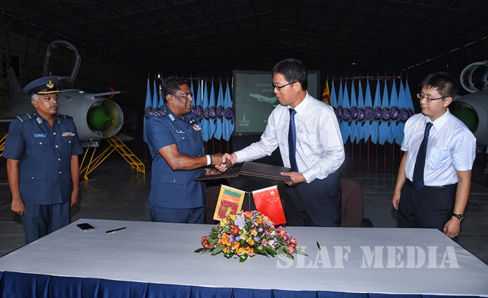 Two F-7 Aircraft Accepted after Overhaul at the SLAF Overhaul Facility
