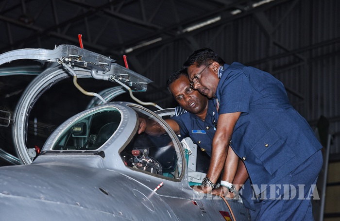 Two F-7 Aircraft Accepted after Overhaul at the SLAF Overhaul Facility