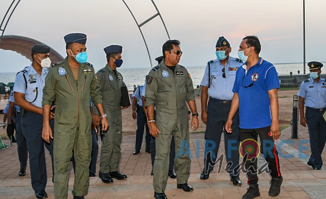 SLAF TOGETHER WITH THE INDIAN AIR FORCE GEAR UP FOR CELEBRATORY AIR SHOW AT GALLE FACE GREEN