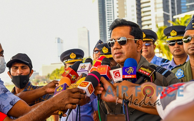 SLAF TOGETHER WITH THE INDIAN AIR FORCE GEAR UP FOR CELEBRATORY AIR SHOW AT GALLE FACE GREEN