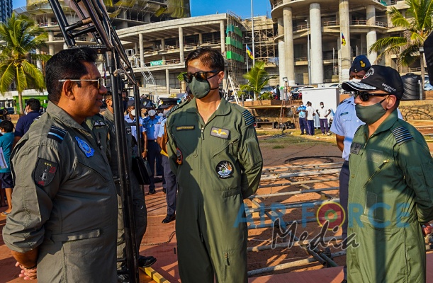 SLAF TOGETHER WITH THE INDIAN AIR FORCE GEAR UP FOR CELEBRATORY AIR SHOW AT GALLE FACE GREEN