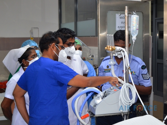 SRI
LANKA AIR FORCE HANDS OVER HHOT UNIT TO DISTRICT GENERAL HOSPITAL
KALUTARA