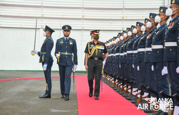 THE CHIEF OF ARMY STAFF OF THE INDIAN ARMY CALLS ON THE COMMANDER OF THE SRI LANKA AIR FORCE