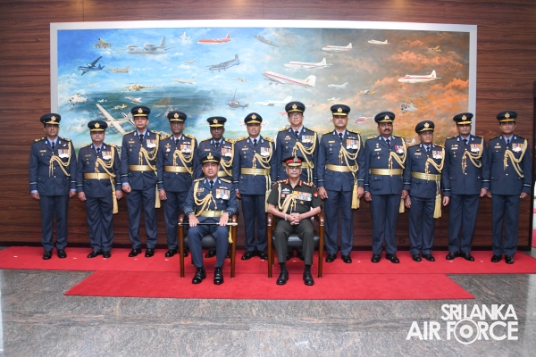 THE CHIEF OF ARMY STAFF OF THE INDIAN ARMY CALLS ON THE COMMANDER OF THE SRI LANKA AIR FORCE
