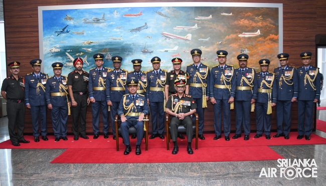 THE CHIEF OF ARMY STAFF OF THE INDIAN ARMY CALLS ON THE COMMANDER OF THE SRI LANKA AIR FORCE