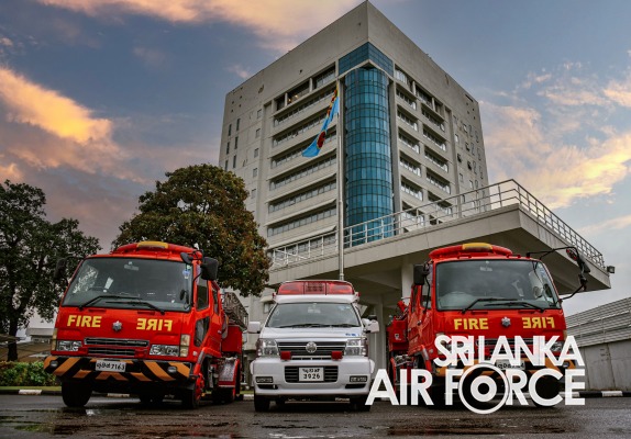 JAPAN LANKA FRIENDSHIP ASSOCIATION DONATE 2 FIRE VEHICLES AND AN AMBULANCE TO THE SLAF