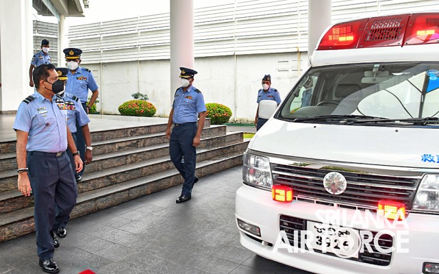 JAPAN LANKA FRIENDSHIP ASSOCIATION DONATE 2 FIRE VEHICLES AND AN AMBULANCE TO THE SLAF