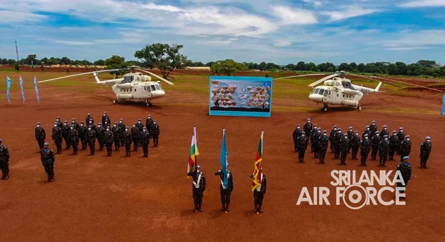 MEDAL AWARDING CEREMONY OF 6TH SRI LANKAN AVIATION CONTINGENT IN CENTRAL AFRICA