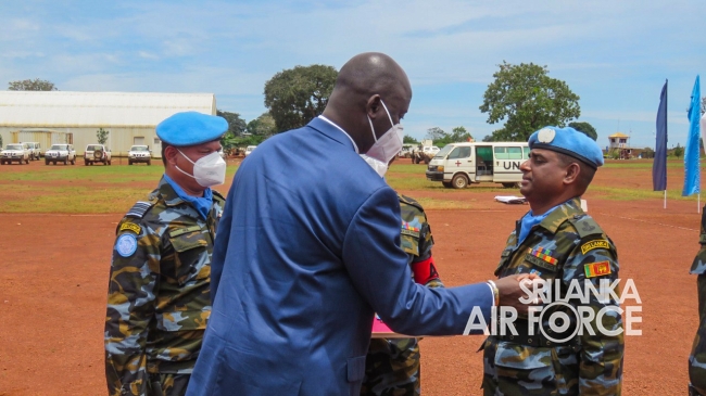 MEDAL AWARDING CEREMONY OF 6TH SRI LANKAN AVIATION CONTINGENT IN CENTRAL AFRICA