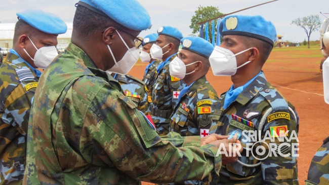 MEDAL AWARDING CEREMONY OF 6TH SRI LANKAN AVIATION CONTINGENT IN CENTRAL AFRICA