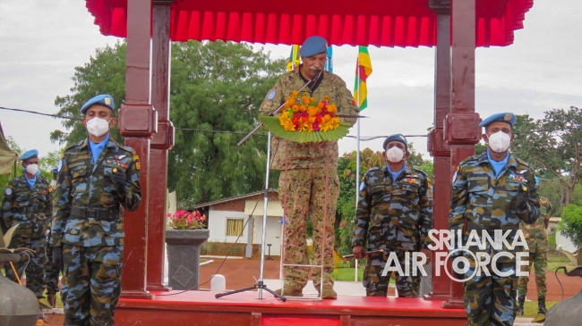 MEDAL AWARDING CEREMONY OF 6TH SRI LANKAN AVIATION CONTINGENT IN CENTRAL AFRICA