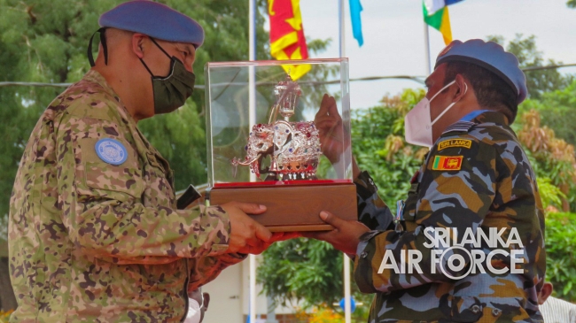 MEDAL AWARDING CEREMONY OF 6TH SRI LANKAN AVIATION CONTINGENT IN CENTRAL AFRICA