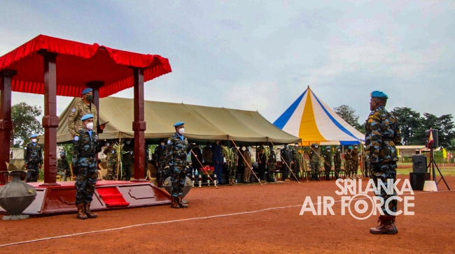 MEDAL AWARDING CEREMONY OF 6TH SRI LANKAN AVIATION CONTINGENT IN CENTRAL AFRICA