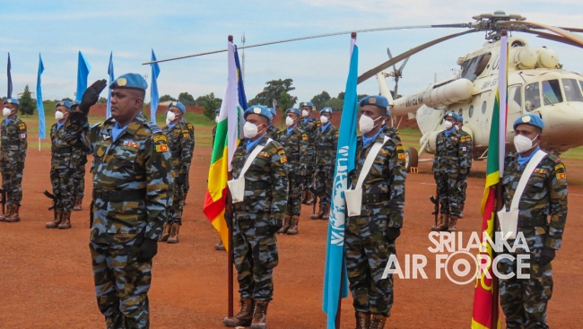 MEDAL AWARDING CEREMONY OF 6TH SRI LANKAN AVIATION CONTINGENT IN CENTRAL AFRICA
