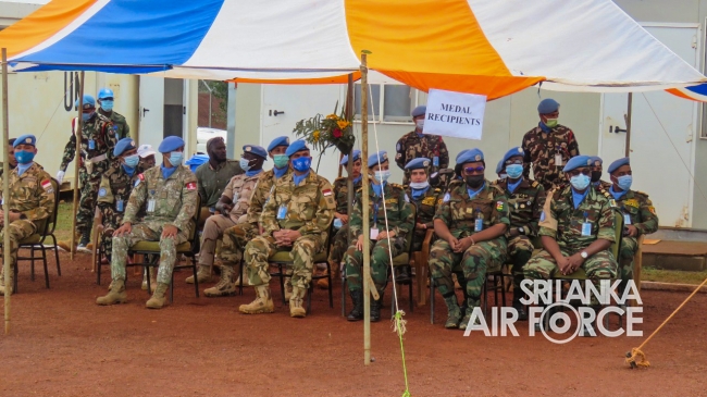 MEDAL AWARDING CEREMONY OF 6TH SRI LANKAN AVIATION CONTINGENT IN CENTRAL AFRICA