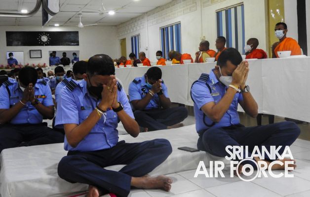 SRI
LANKA AIR FORCE CONDUCTS AN ALL NIGHT PIRITH CHANTING PROGRAMME AT THE
HIGHEST POINT OF SRI LANKA (SLAF STATION PIDURUTALAG
