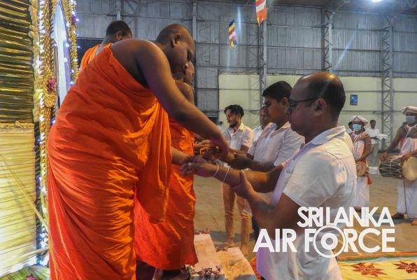 SRI
LANKA AIR FORCE CONDUCTS AN ALL NIGHT PIRITH CHANTING PROGRAMME AT THE
HIGHEST POINT OF SRI LANKA (SLAF STATION PIDURUTALAG