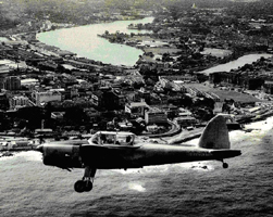 A Chipmunk over Colombo city - 1950s