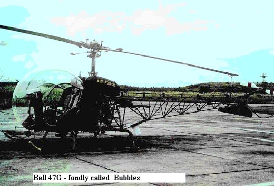 Bell 47-G helicopters, fondly nicknamed Bubbles