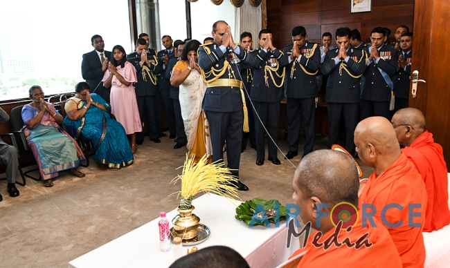 The 17th Commander of the Sri Lanka Air Force Assumes Duties at AFHQ