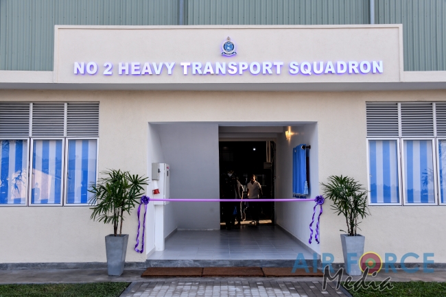 New Hangar Annexure of No 2 Heavy Transport Squadron Declared open by the Commander