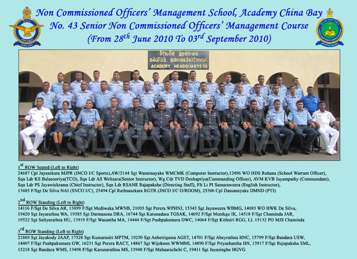 43rd Batch of Non Commissioned Officers successfully completes NCO Management School Course