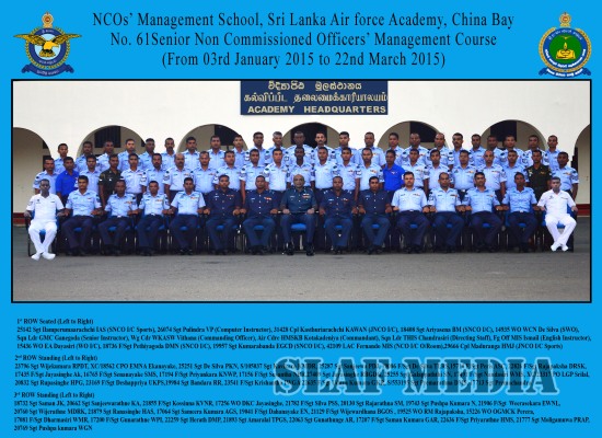 Certificate Awarding Ceremony Of The No 61 Non Commissioned
Officers’ Management Course
