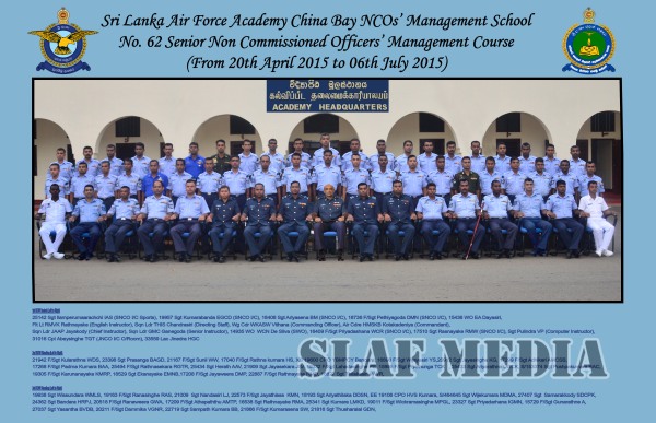 The Certificate
Awarding Ceremony of no. 62 Non Commissioned Officers’ Management Course