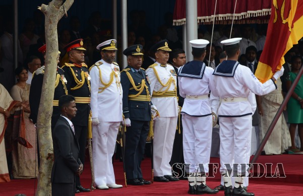Sri Lanka Air Force Joins in the 67th Independence Day Celebrations at Sri Jayawardenapura Parliament grounds