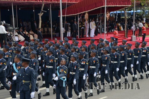 Sri Lanka Air Force Joins in the 67th Independence Day Celebrations at Sri Jayawardenapura Parliament grounds