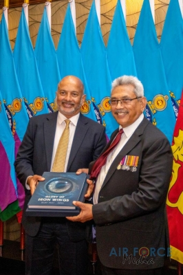 HIS EXCELLENCY THE PRESIDENT LAUNCHES THE SLAF 70TH ANNIVERSARY PUBLICATION “GLORY OF IRON WINGS”