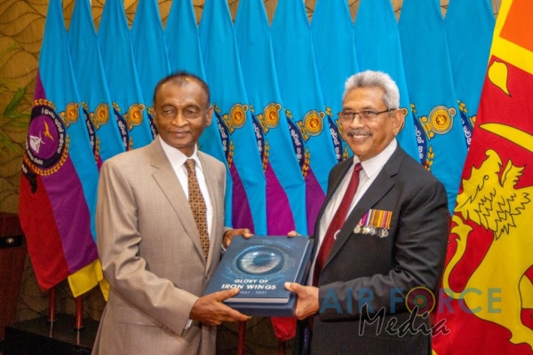 HIS EXCELLENCY THE PRESIDENT LAUNCHES THE SLAF 70TH ANNIVERSARY PUBLICATION “GLORY OF IRON WINGS”